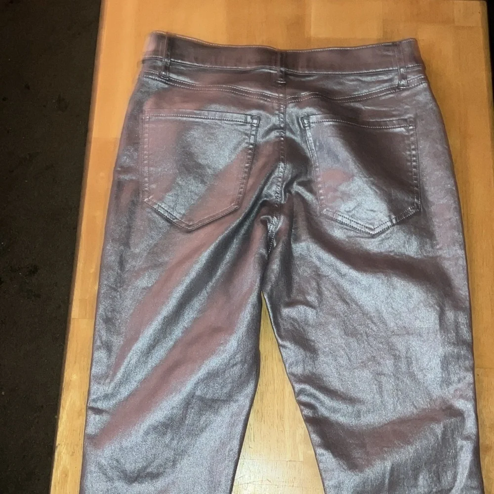 Express Fox leather pants silver grey size 4R - Picture 3 of 3